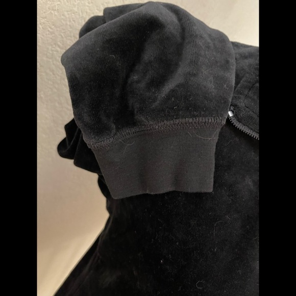 BCBGMaxAzria Black Velour Vintage Track Jacket. - Picture 7 of 9